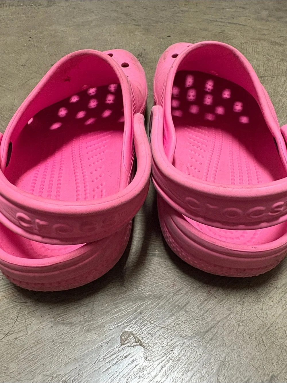 Kids Pink Foam CROCS size 4